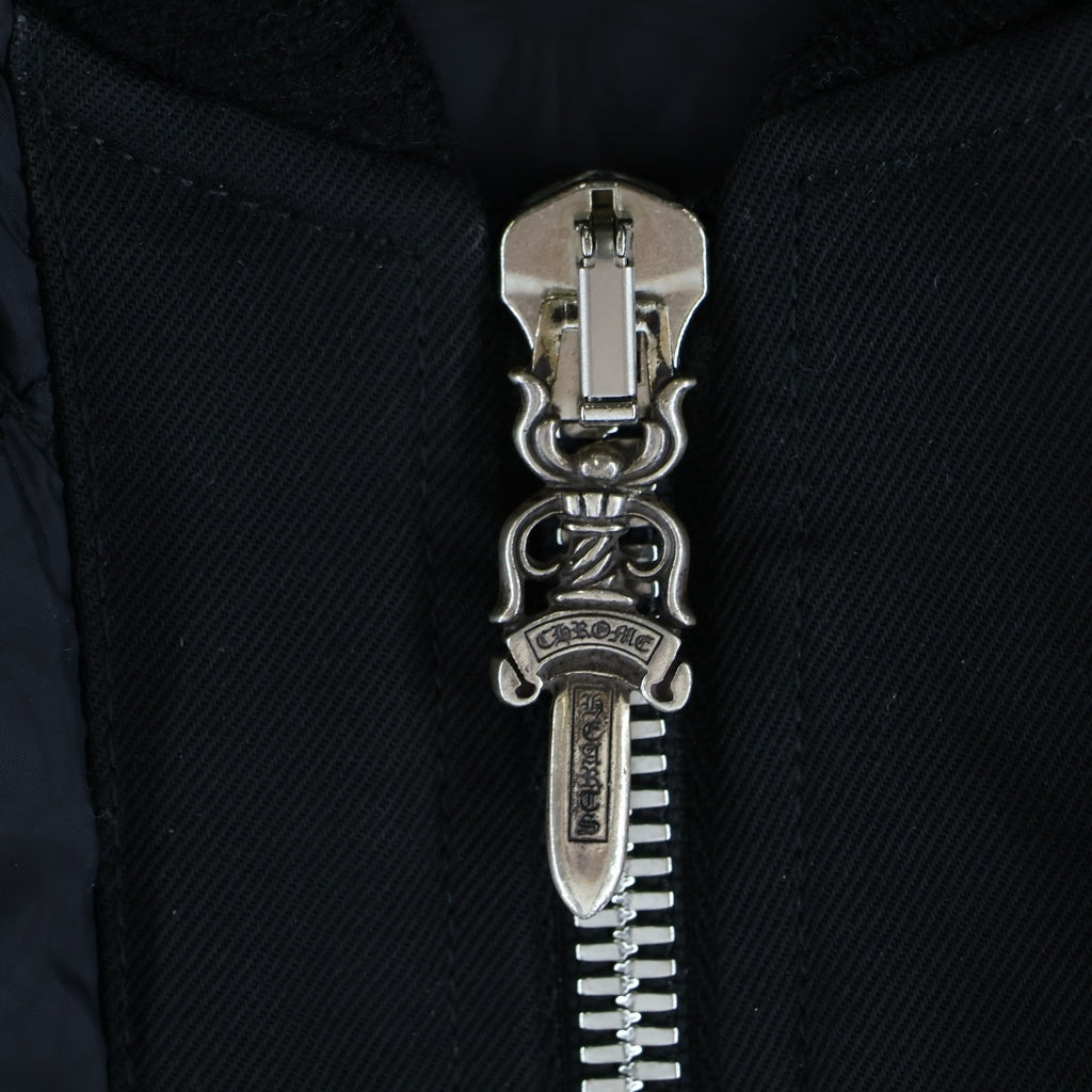 CHROME HEARTS(クロムハーツ) ×MATTY BOY CHOMPER Leather Patch Nylon Vest チョンパーレザーパッチ ナイロンベスト ブラック