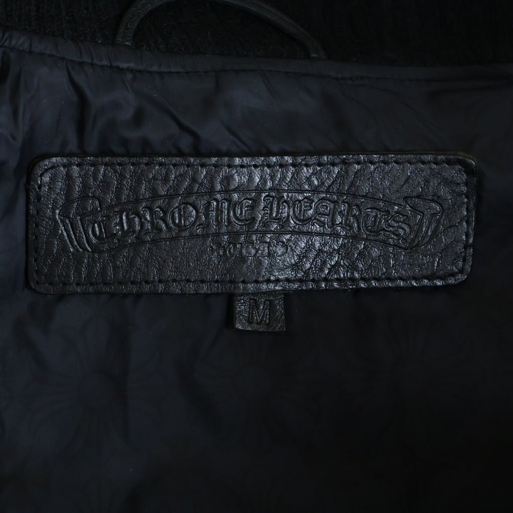 CHROME HEARTS(クロムハーツ) ×MATTY BOY CHOMPER Leather Patch Nylon Vest チョンパーレザーパッチ ナイロンベスト ブラック