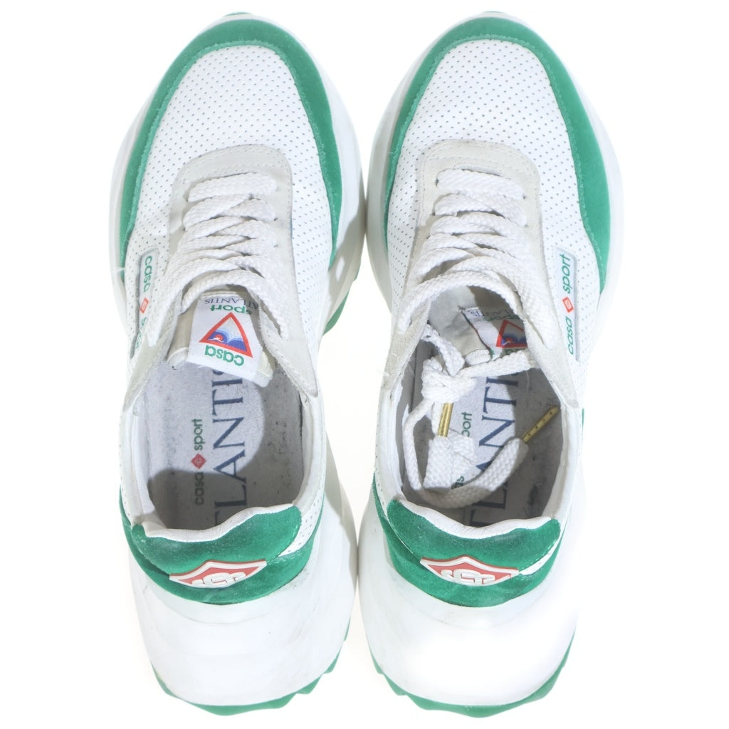 CASABLANCA(カサブランカ) ATLANTIS SNEAKER アトランティス ローカットダットスニーカー ホワイト/グリーン