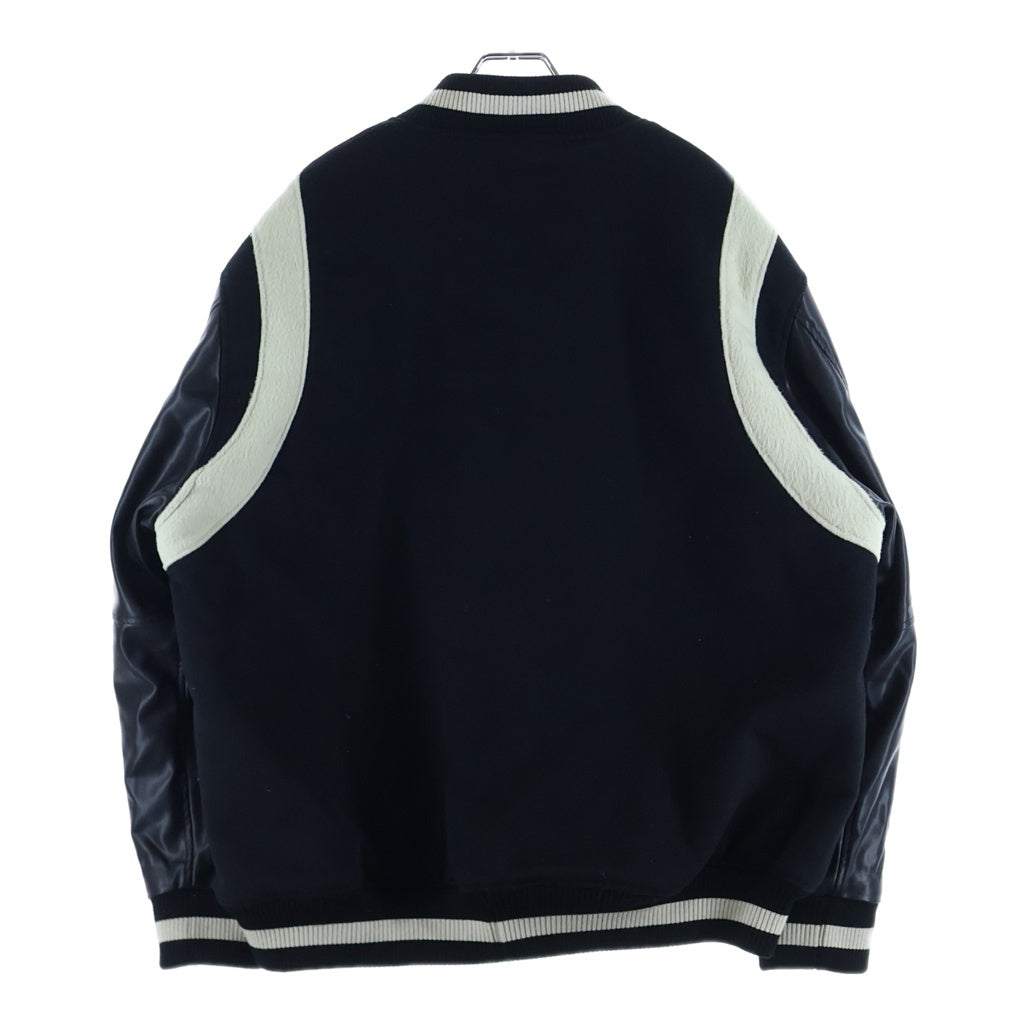 NO BRAND(ノーブランド) CRONOS STRETCH VARSITY JACKET ストレッチ バーシティ スタジャン ブラック
