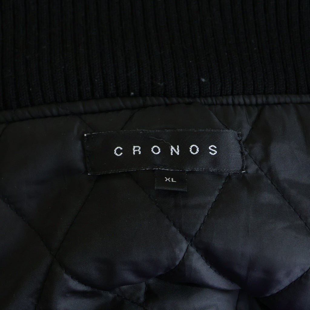 NO BRAND(ノーブランド) CRONOS STRETCH VARSITY JACKET ストレッチ バーシティ スタジャン ブラック