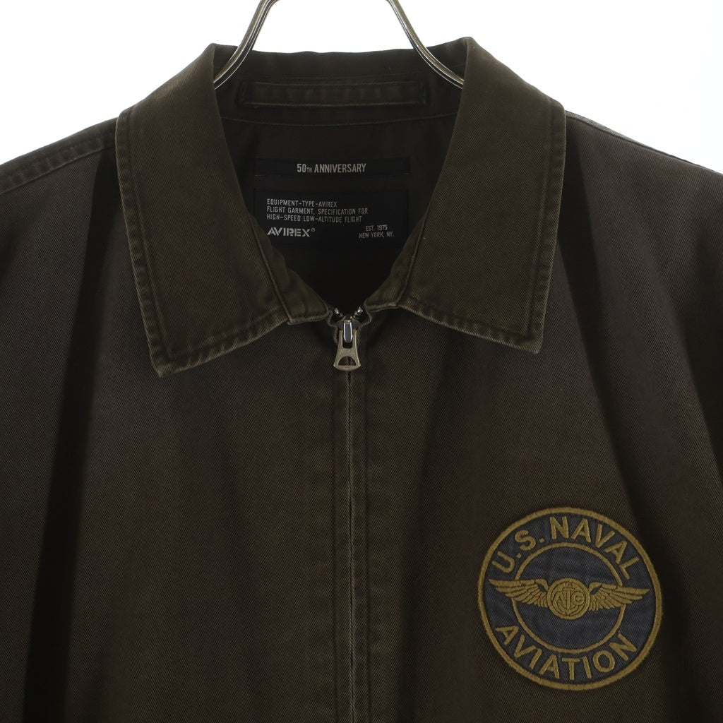 AVIREX(アヴィレックス) MILITARY COTTON UTILITY JACKET U.S.NAVAL AVIATION 783-5252029 スイングトップ ブラウン