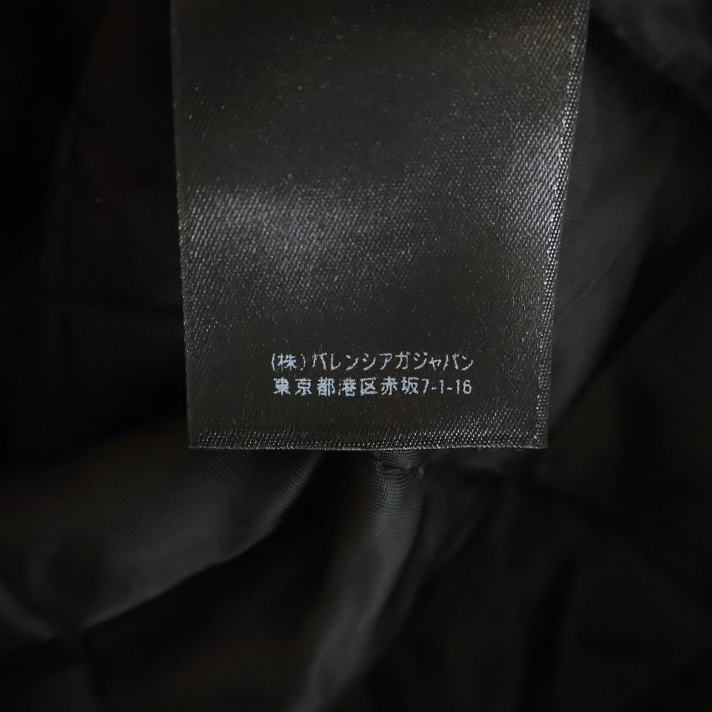 BALENCIAGA(バレンシアガ) 19AW フロントロゴ刺繍 ジップアップ カウレザージャケット ブルー 594594 TGS08