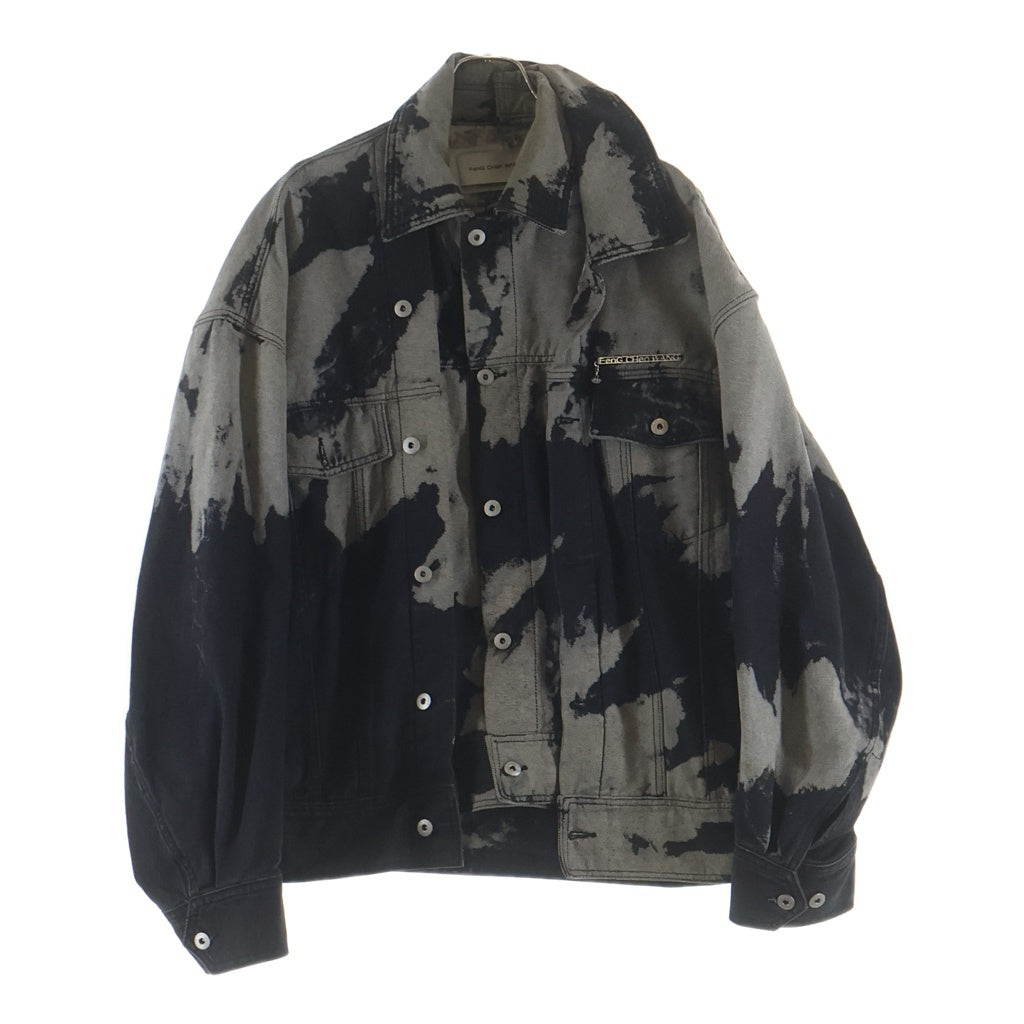 Feng Chen Wang フェン チェン ワン Tie-dye Layered Denim Jacket タイダイレイヤードデニムジャケット FF12JAC123 ブラック/グレー Feng Chen Wang(フェン チェン ワン) Tie-dye Layered Denim Jacket