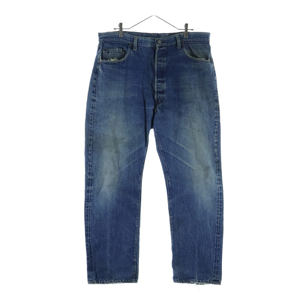 Levi's(リーバイス) 70s BIGE後期 平行ステッチ ボタン裏2 裾上げなし 通常R ストレートパンツ インディゴ