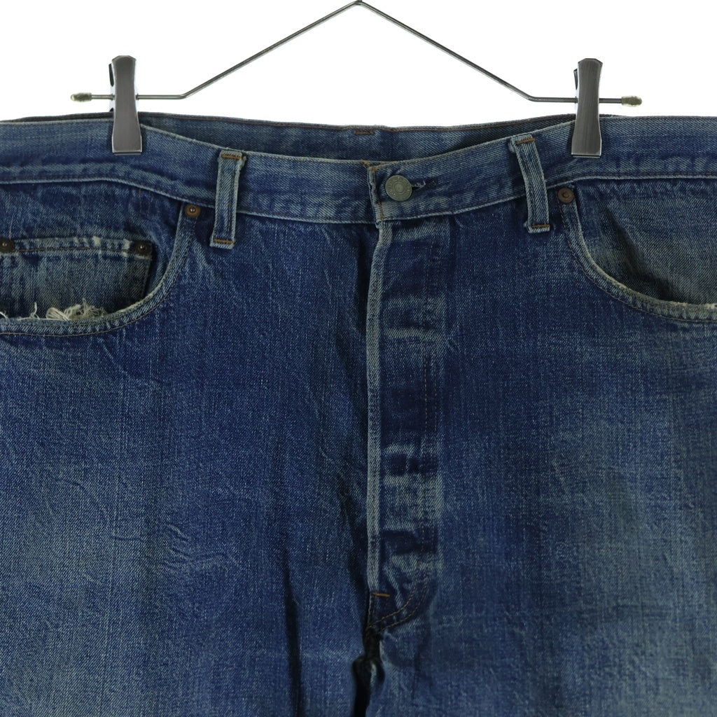 Levi's(リーバイス) 70s BIGE後期 平行ステッチ ボタン裏2 裾上げなし 通常R ストレートパンツ インディゴ