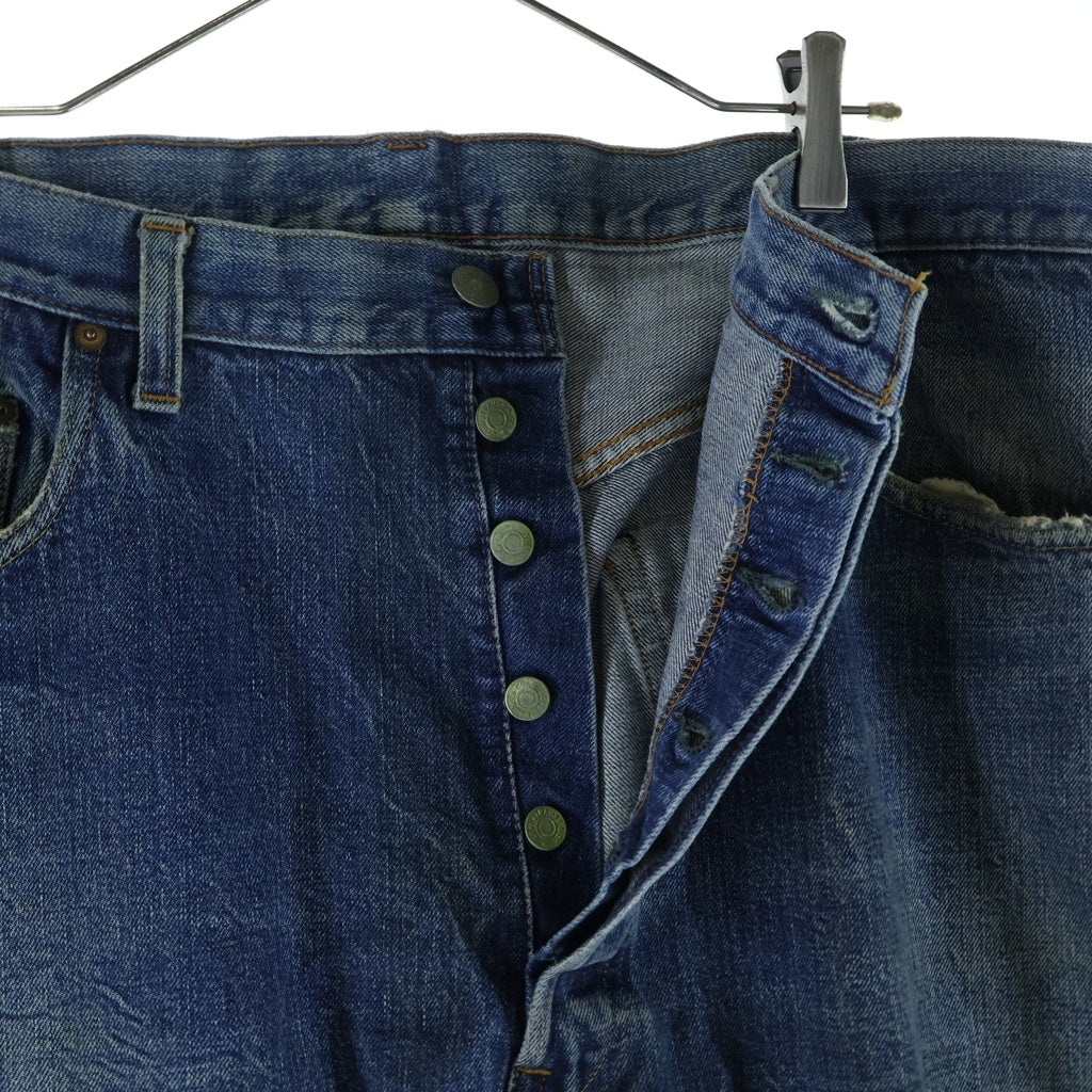 Levi's(リーバイス) 70s BIGE後期 平行ステッチ ボタン裏2 裾上げなし 通常R ストレートパンツ インディゴ