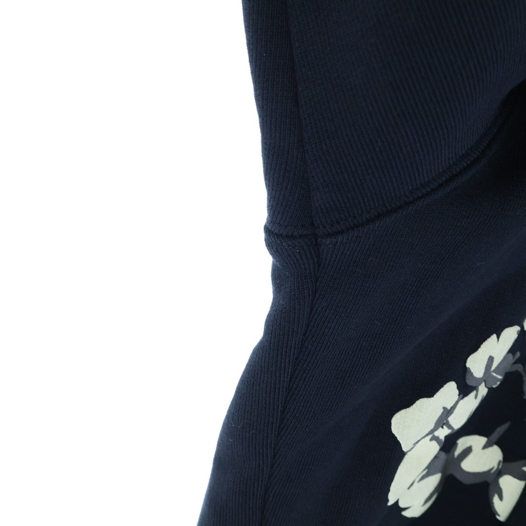 DENIM TEARS(デニムティアーズ) ×CACTUS PLANT FLEA MARKET カクタス プラント フリー マーケット フラワープリントデザイン プルオーバーパーカー ブラック