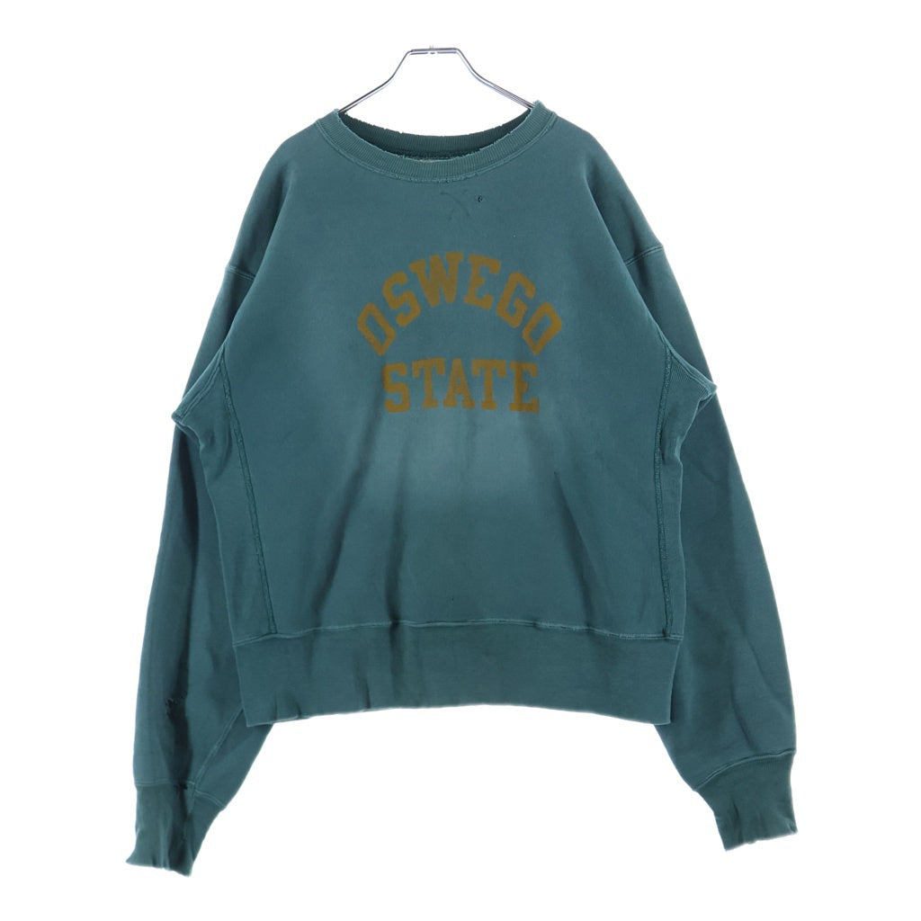 CHAMPION(チャンピオン) 60s タタキタグ OSWEGO STATE オスウェゴステイト REVERSE WEAVE リバースウィーブ クルーネックスウェット グリーン