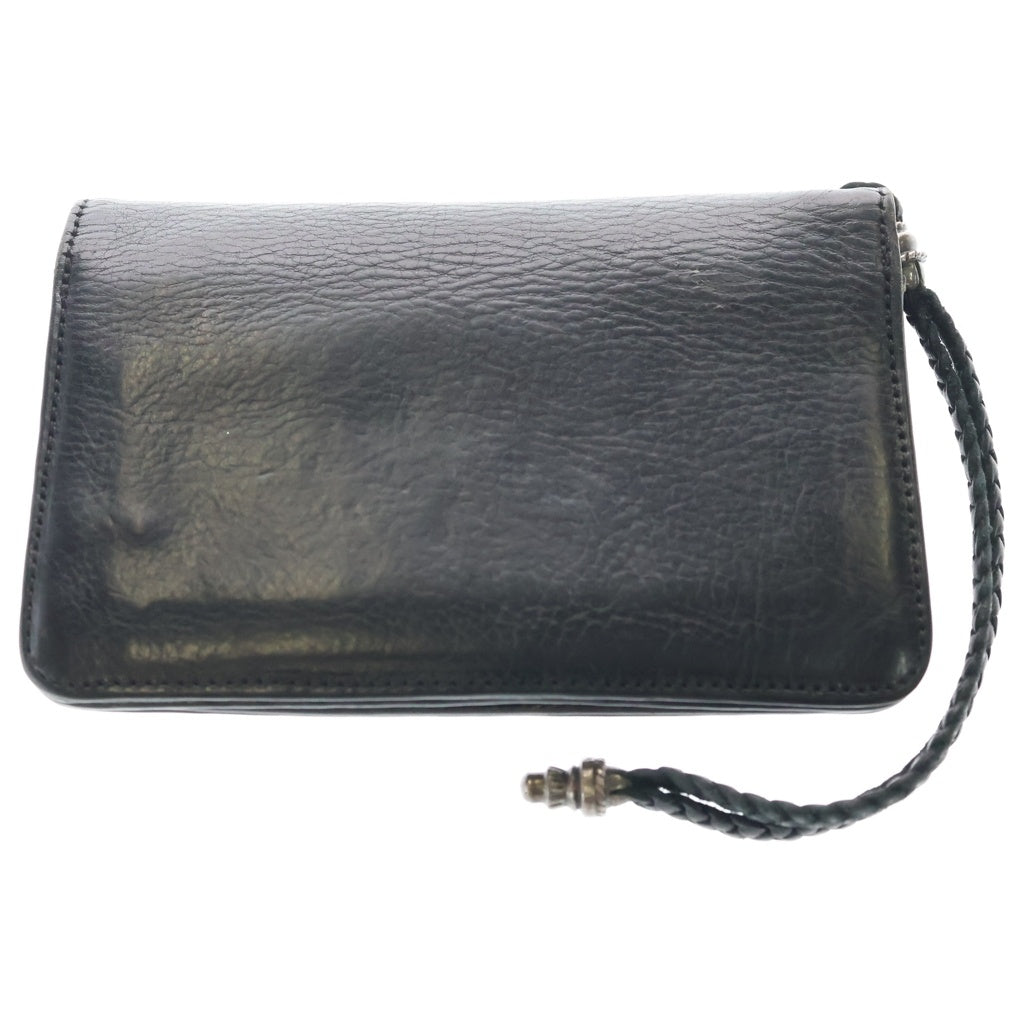 CHROME HEARTS(クロムハーツ) 2ZIP 2ジップ クロスボールボタンレザーウォレット 財布 ブラック