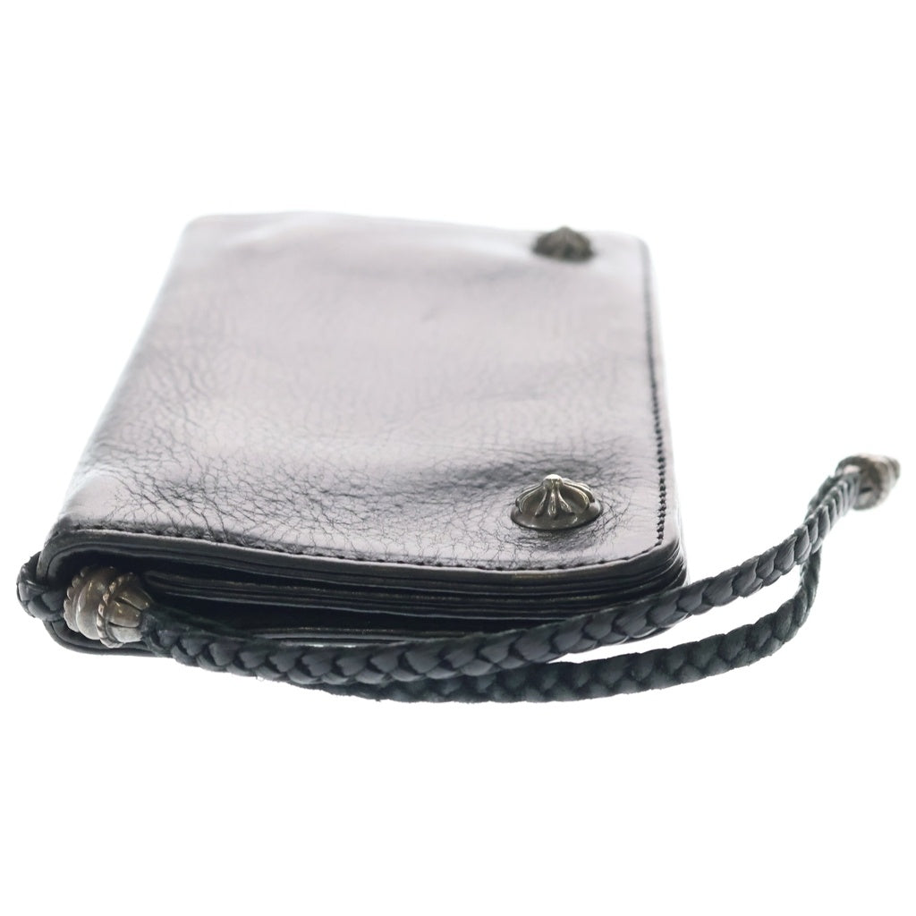 CHROME HEARTS(クロムハーツ) 2ZIP 2ジップ クロスボールボタンレザーウォレット 財布 ブラック