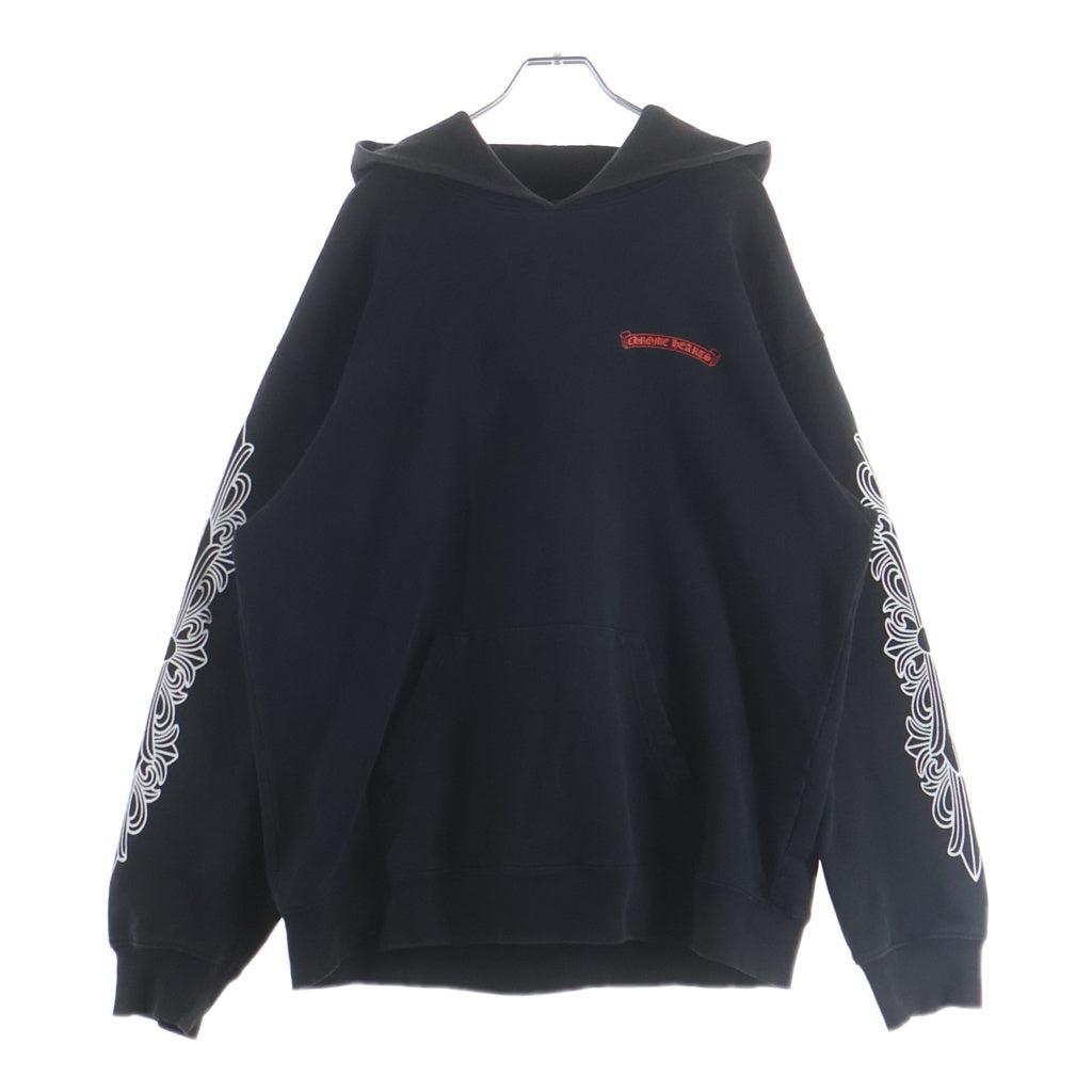 CHROME HEARTS(クロムハーツ) ×MATTY BOY 99 Eyes Chomper SWTSHRT PLVR マッティボーイ 99アイズ 袖フローラル プルオーバーパーカー ブラック