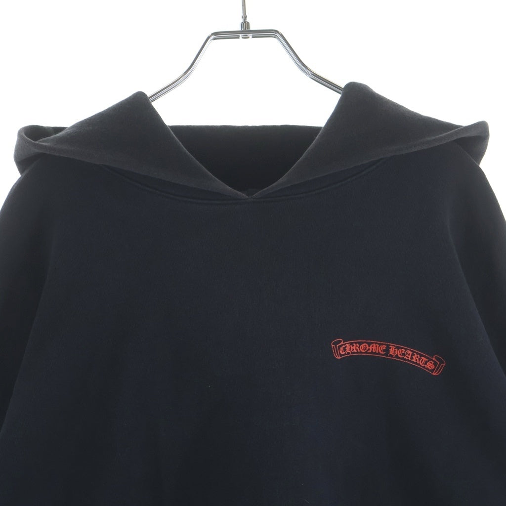 CHROME HEARTS(クロムハーツ) ×MATTY BOY 99 Eyes Chomper SWTSHRT PLVR マッティボーイ 99アイズ 袖フローラル プルオーバーパーカー ブラック