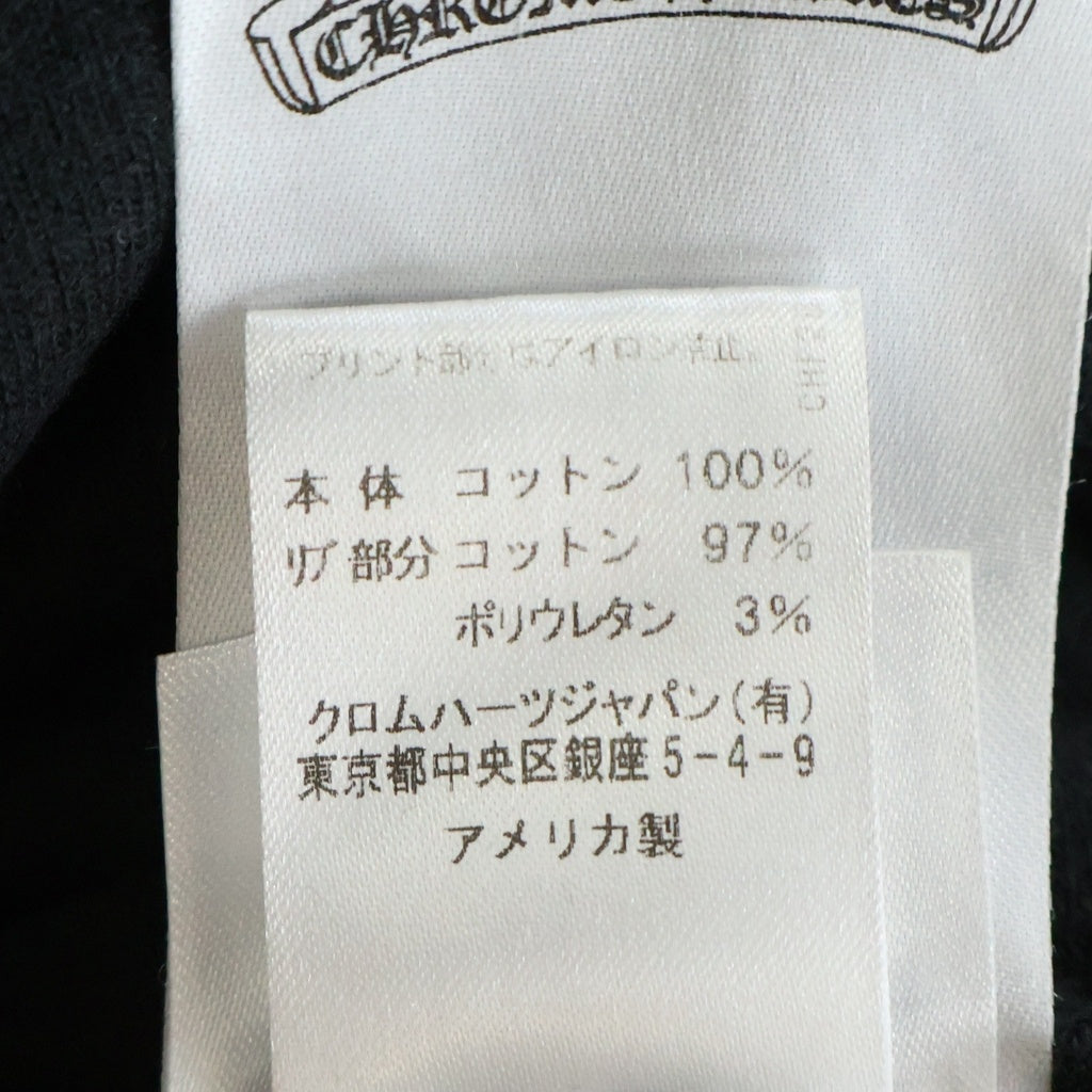 CHROME HEARTS(クロムハーツ) Neck Logo ネックロゴ SWTSHRT PLVR 袖プリント クルーネックスウェット ブラック