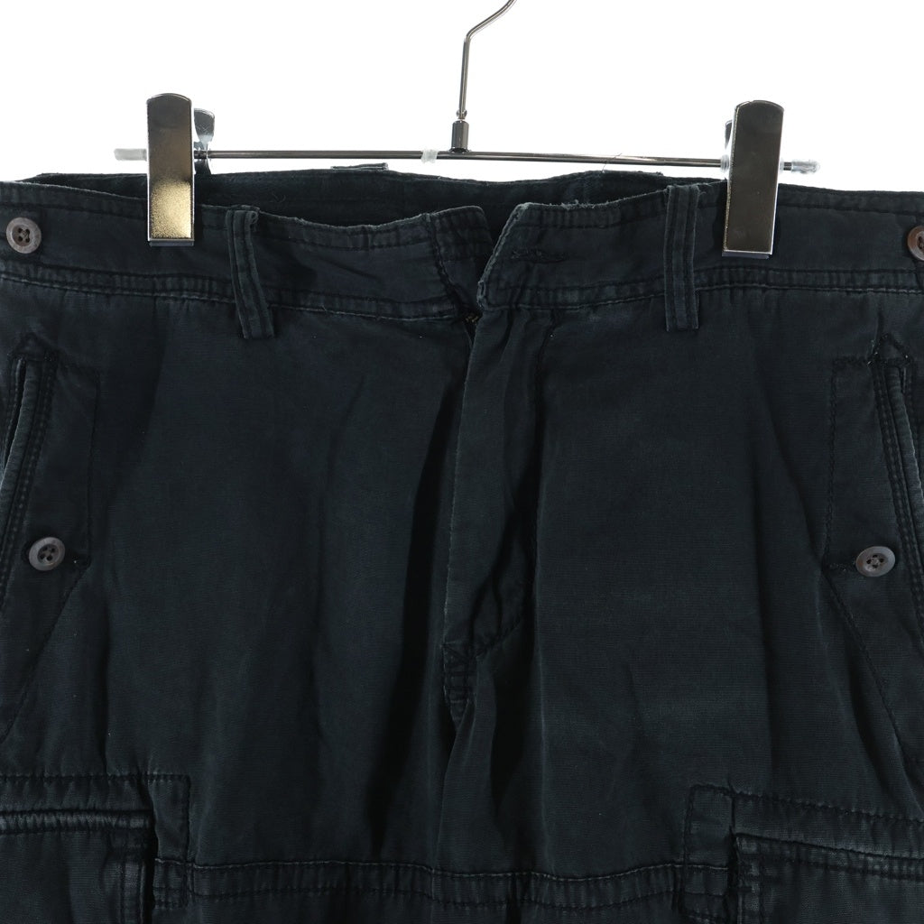 POLO RALPH LAUREN(ポロラルフローレン) 90s-00s ダブルニー カーゴ RL76105 IDEALジップ ストレートパンツ ブラック