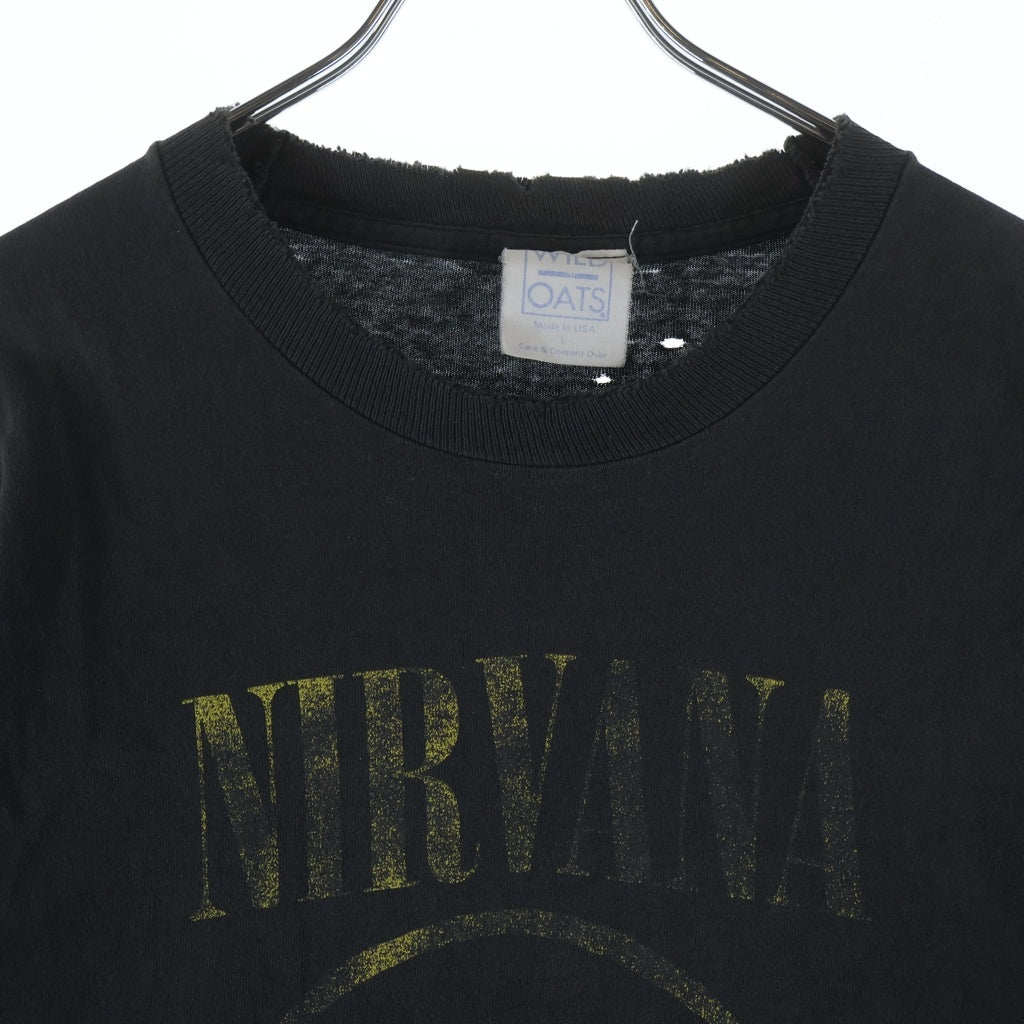 VINTAGE(ヴィンテージ) 90s WILDOATS NIRVANA SMILE TEE 92R クルーネックTシャツ ブラック