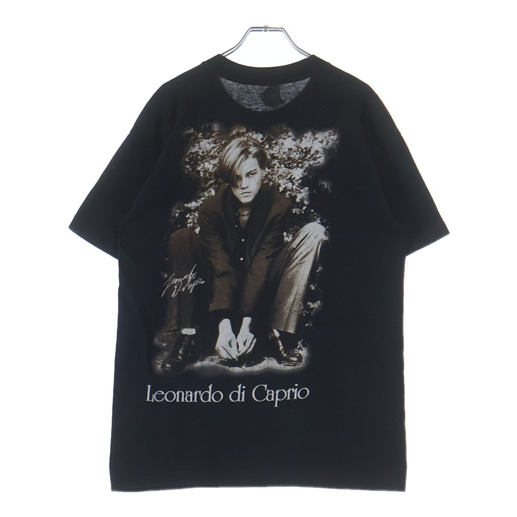 VINTAGE(ヴィンテージ) 90s Leonardo di Caprio レオナルドディカプリオ EURO アイルランドスクリーンスターズ クルーネックTシャツ ブラック