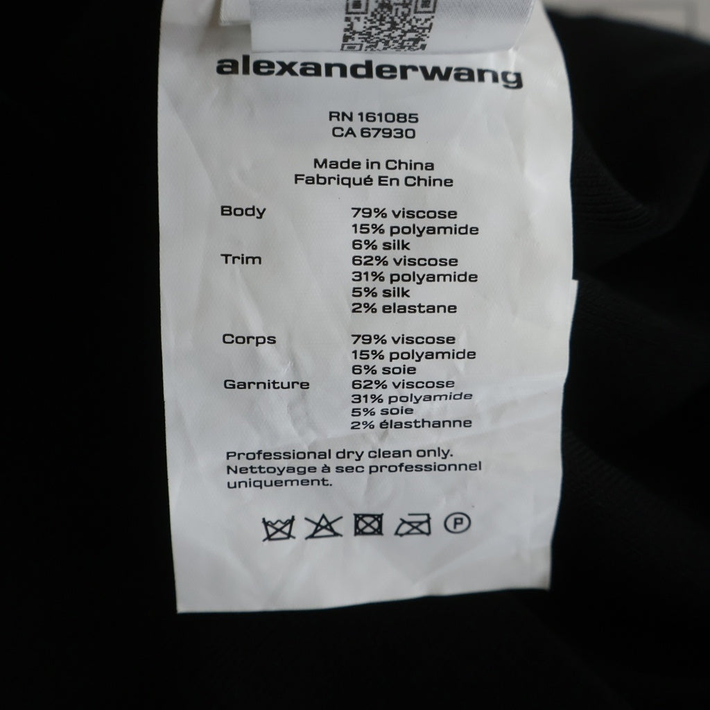 ALEXANDER WANG(アレキサンダーワン) カットアウト ミニドレス ワンピース 1KC3251054 レディース ブラック