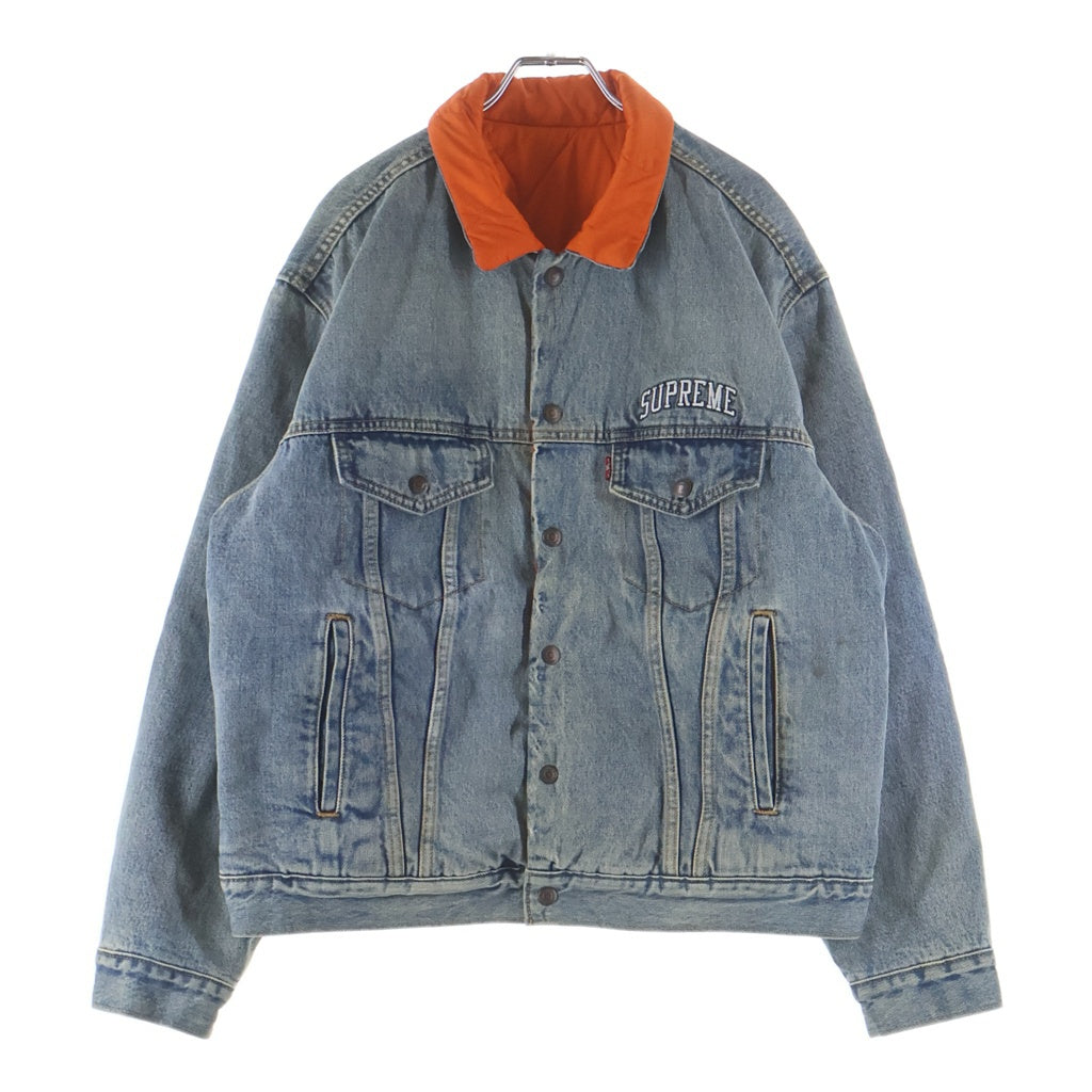 SUPREME(シュプリーム) 18AW ×Levi's Quilted Reversible Trucker Jacket キルテッド リバーシブル トラッカー デニム ジャケット インディゴ
