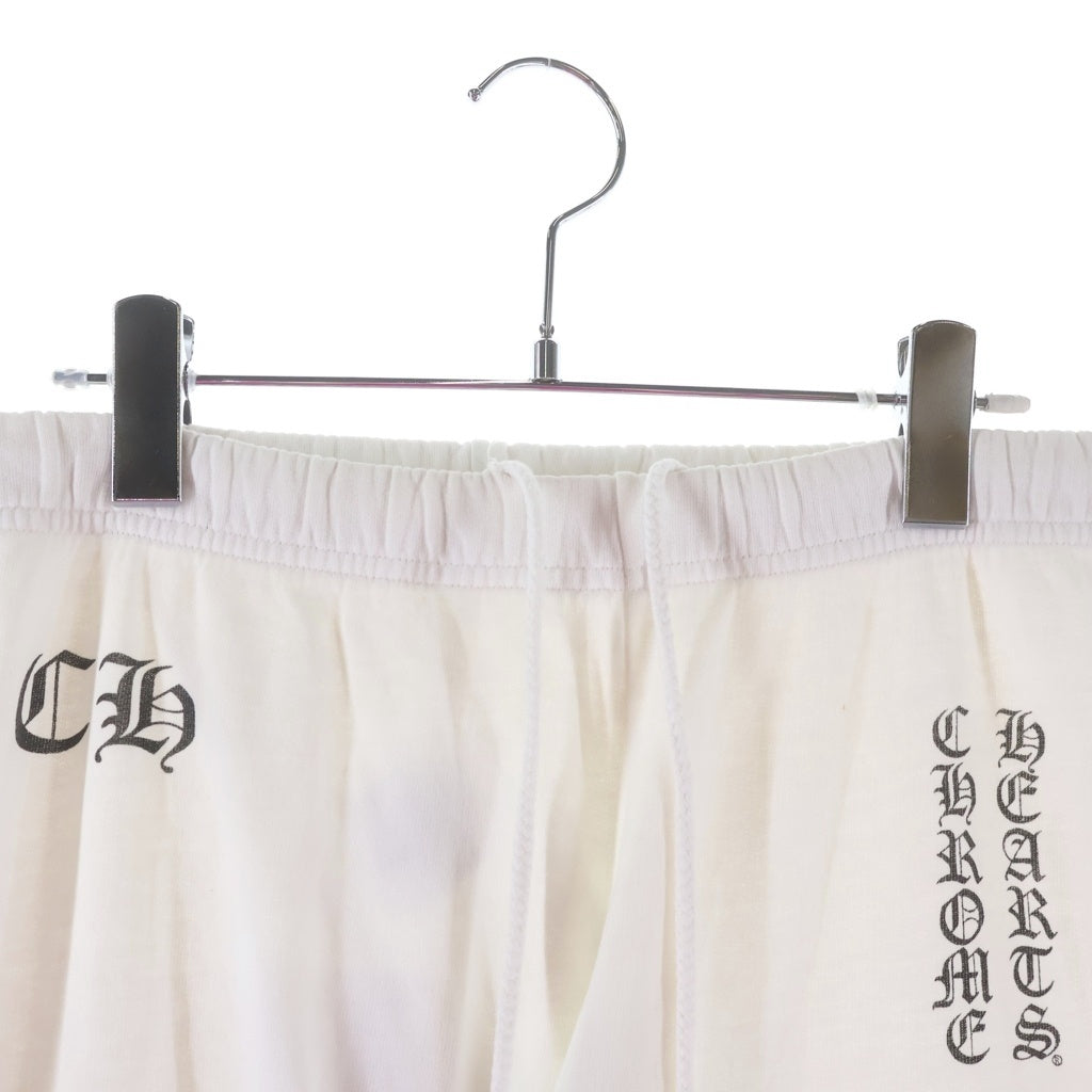 CHROME HEARTS(クロムハーツ) RS3 Cross Vertical Logo Sweat Pants RS3クロス ヴァーティカルロゴ スウェットパンツ ホワイト