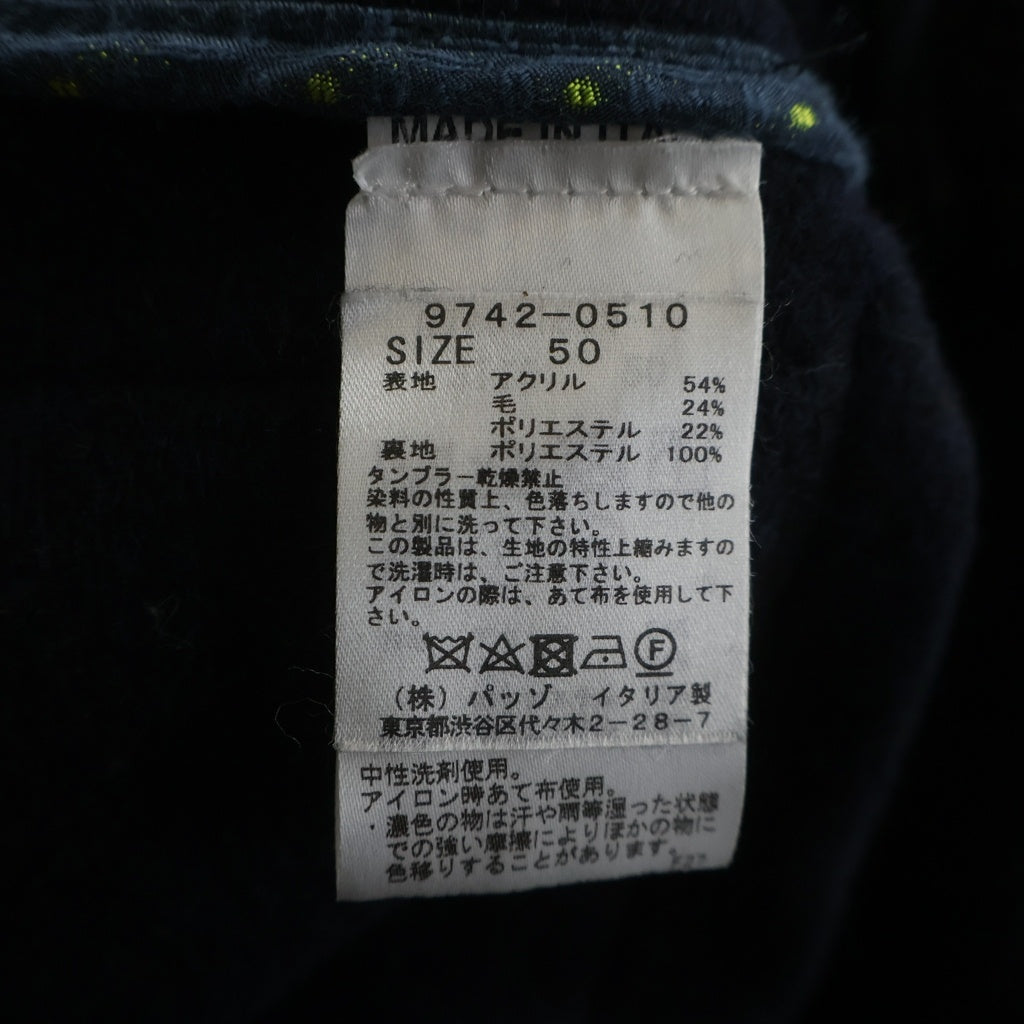 BOB(ボブ) Wool Blend Double Breasted Checkered Coat ウール ブレンド ダブル チェックコート ブラウン p.IVA02112720970