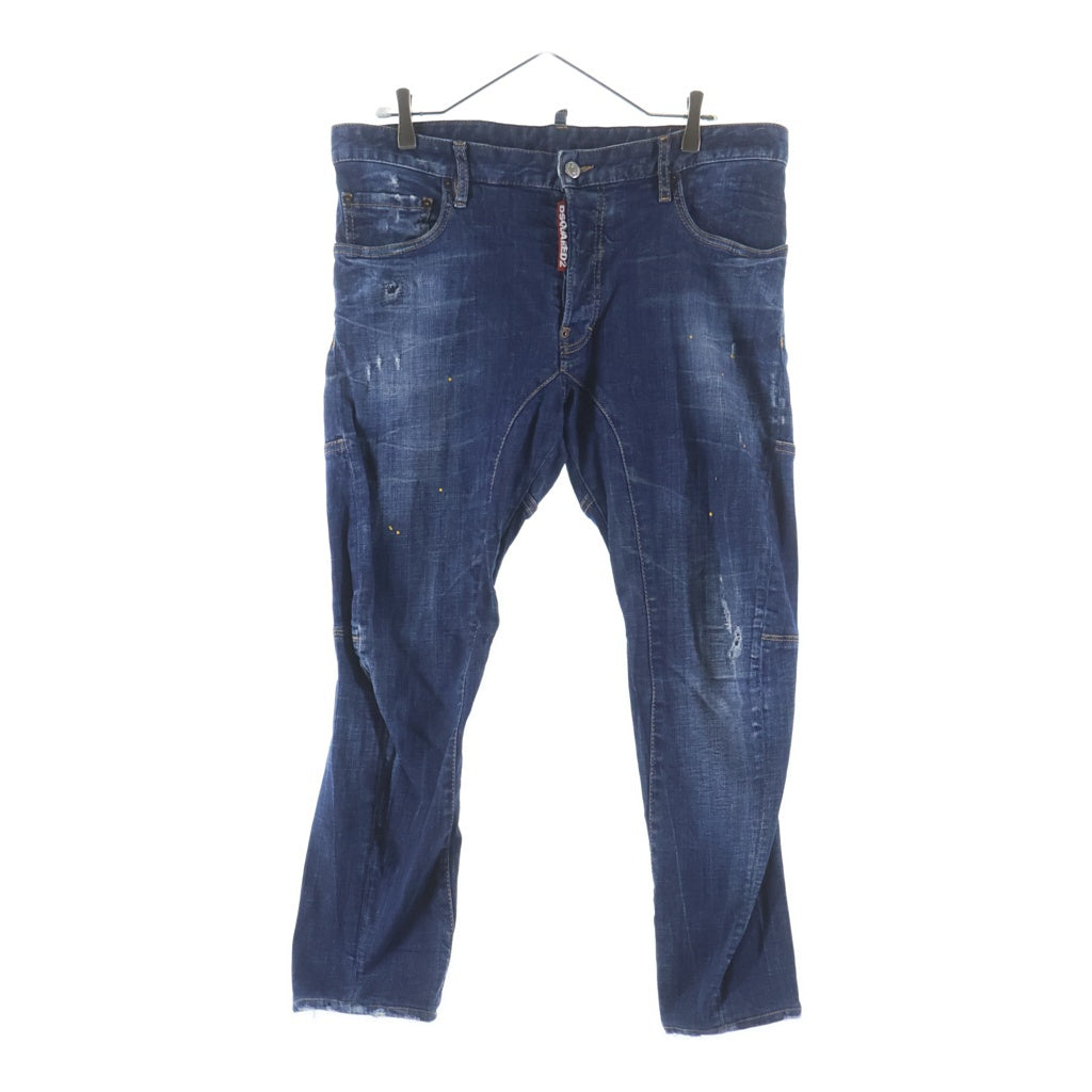 DSQUARED2(ディースクエアード) 20AW TIDY BIKER JEANS ダメージ加工デニムパンツ S71LB0725 インディゴ