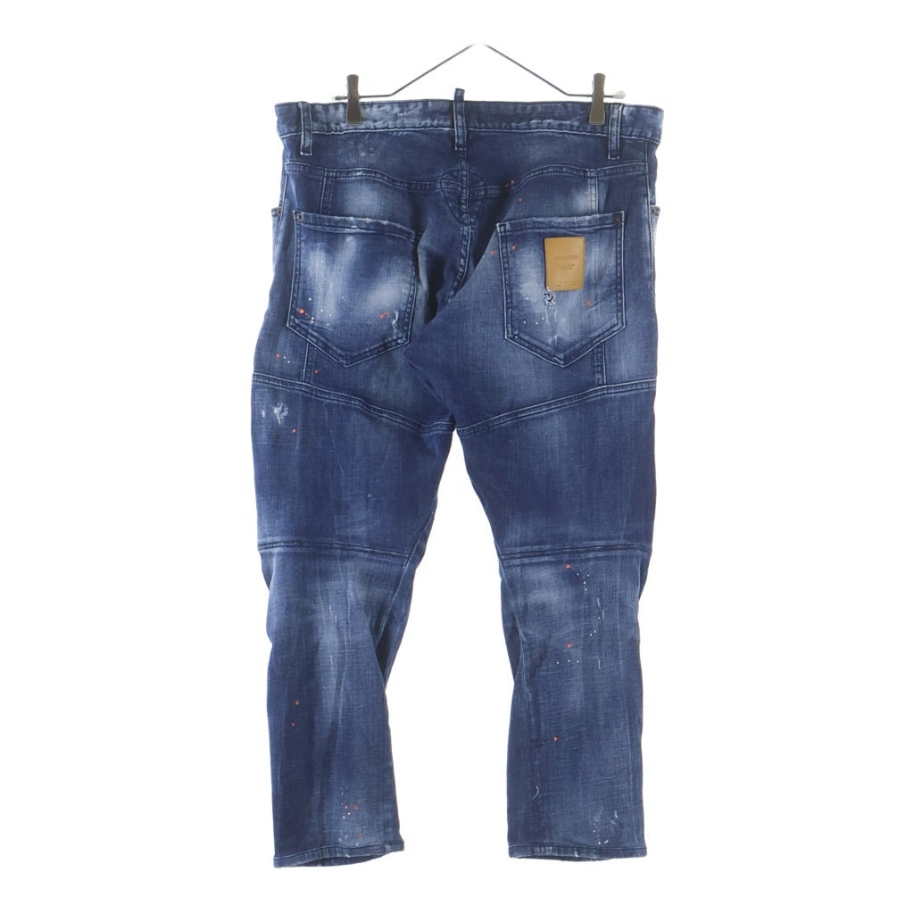 DSQUARED2 ディースクエアード 20AW ペイント付き ダメージ加工 デニムパンツ S74LB0823 インディゴ DSQUARED2(ディースクエアード) 20AW ペイント付き ダメージ加工