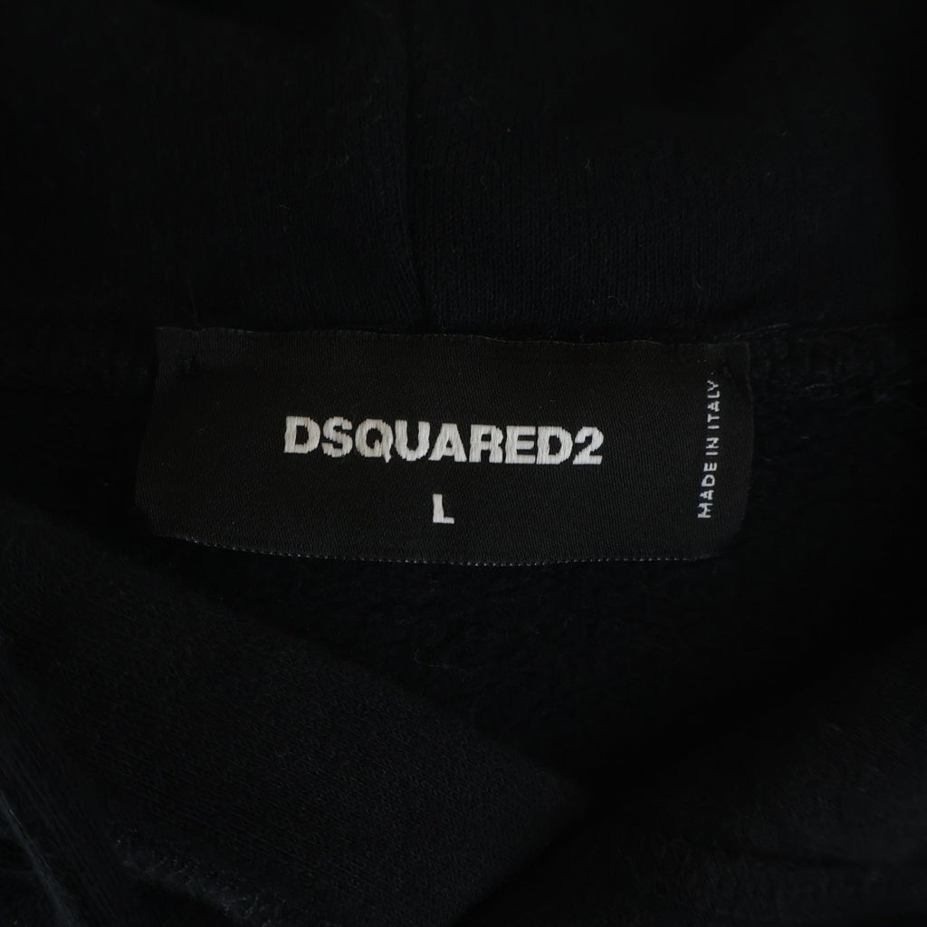 DSQUARED2(ディースクエアード) 21AW グラフィックロゴ刺繍 フーディーパーカー