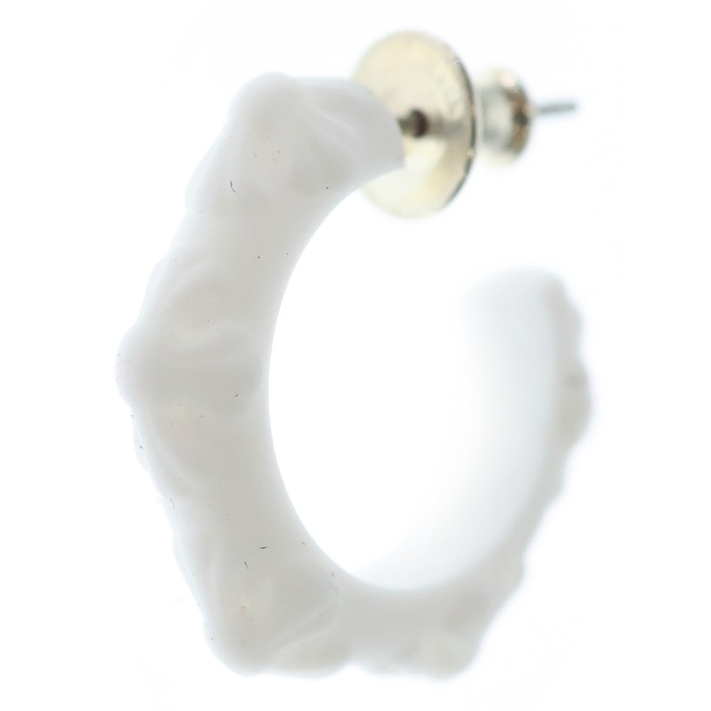 CHROME HEARTS(クロムハーツ) RUBBER HOOP CROSS SML クロスバンドフープ シリコンピアス ホワイト