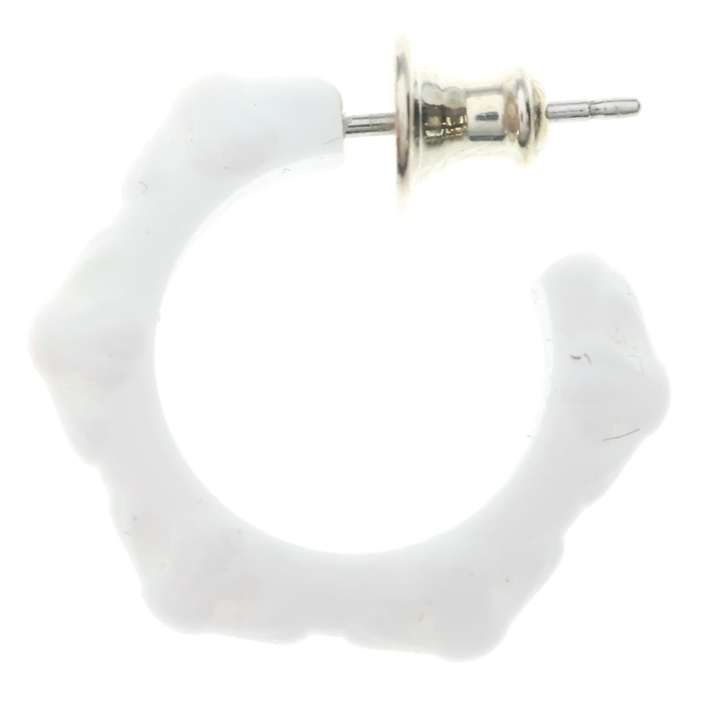 CHROME HEARTS(クロムハーツ) RUBBER HOOP CROSS SML クロスバンドフープ シリコンピアス ホワイト