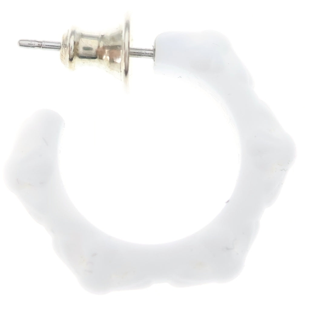CHROME HEARTS(クロムハーツ) RUBBER HOOP CROSS SML クロスバンドフープ シリコンピアス ホワイト