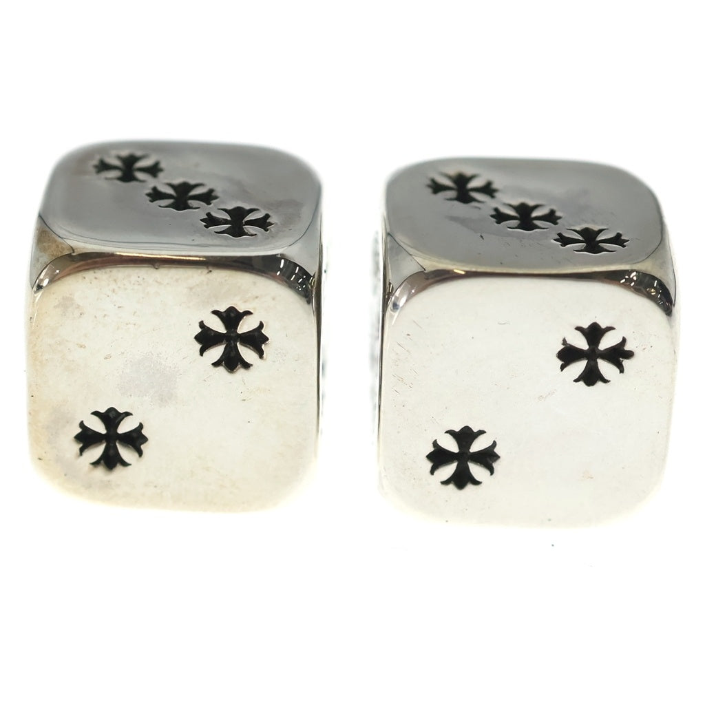 CHROME HEARTS(クロムハーツ) DICE ダイス 2015年 クリスマス限定 ノベルティ クロスボタン サイコロ置物 シルバー