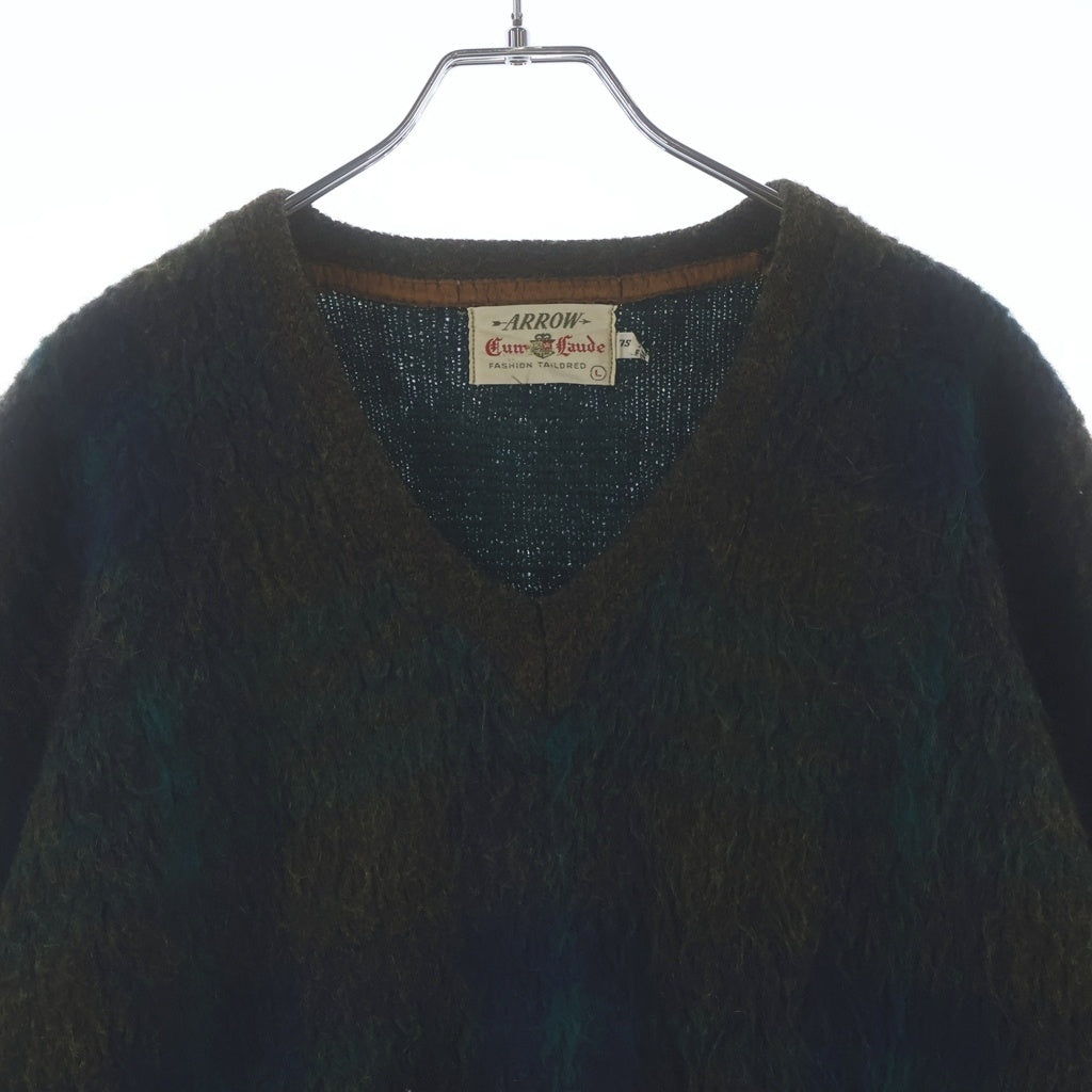 VINTAGE(ヴィンテージ) ARROW 60s V-Neack Sweater モヘアニットセーター グリーン