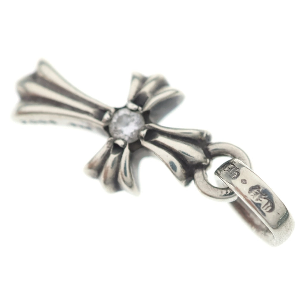 CHROME HEARTS(クロムハーツ) CRS BBYFAT DMND ベイビーファットクロス 両面1ダイヤ ペンダントトップ シルバー BCA238