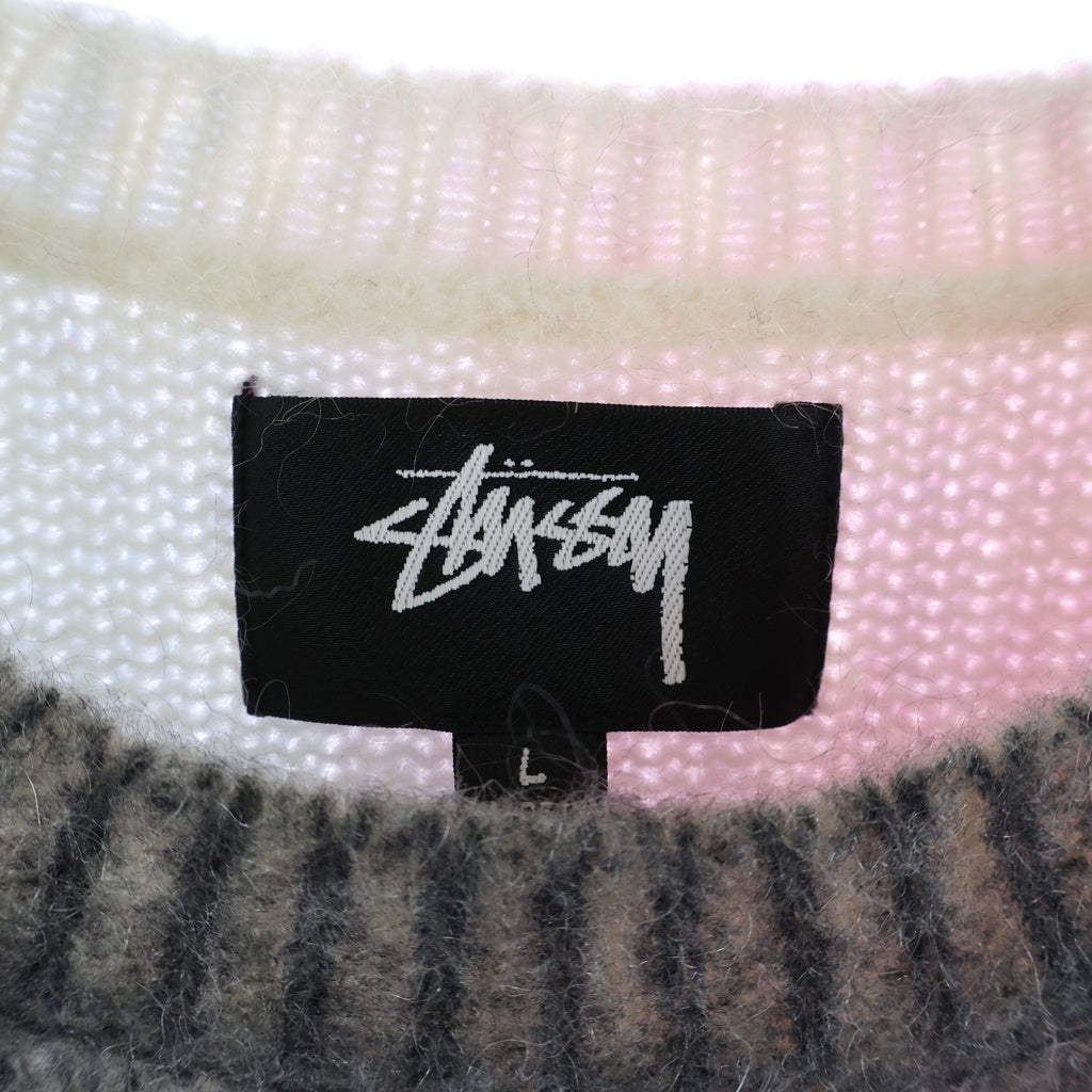 STUSSY(ステューシー) 22AW GOLDIE SWEATER 総柄 モヘアニットセーター マルチ
