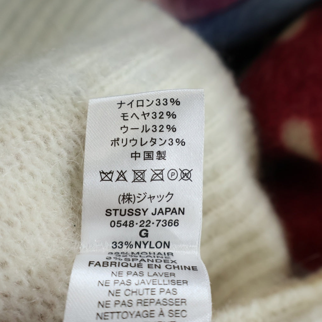STUSSY(ステューシー) 22AW GOLDIE SWEATER 総柄 モヘアニットセーター マルチ