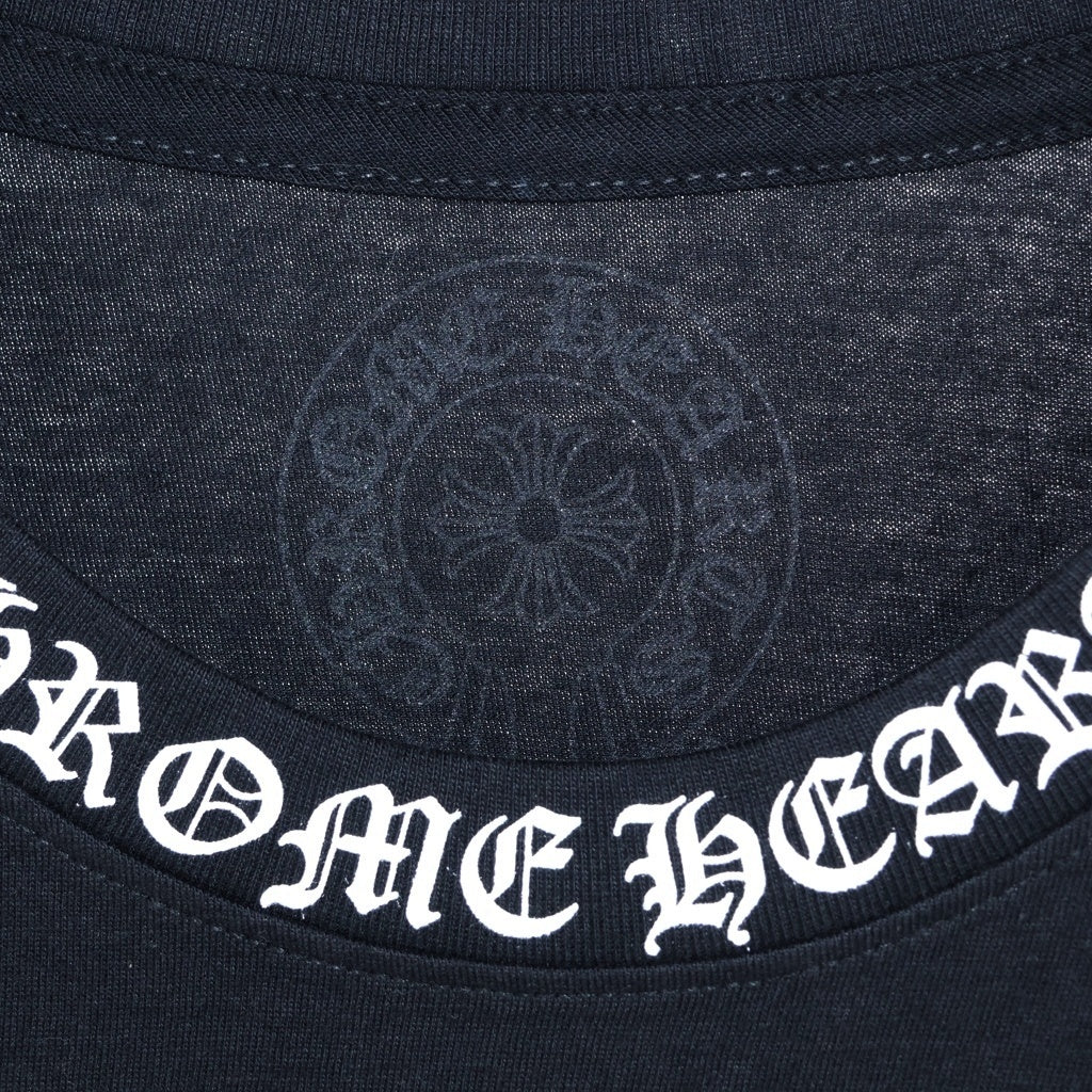CHROME HEARTS(クロムハーツ) NECK LOGO S/S TEE ネックロゴ プリント半袖Tシャツ カットソー ブラック