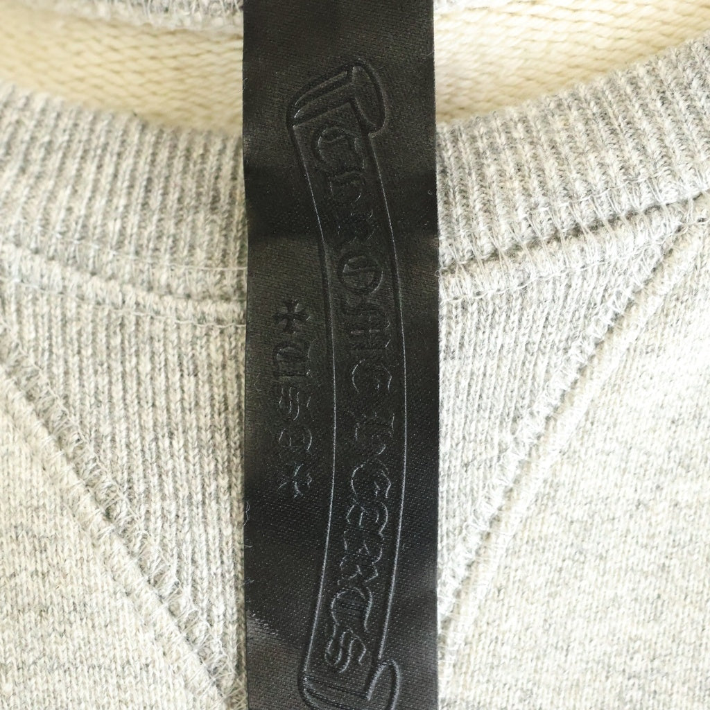 CHROME HEARTS(クロムハーツ) 25SS Y NOT Cemetery Cross Applique Embroidery Sweatshirt ワイノット セメタリークロス アップリケ刺繍 スウェットトレーナー グレー