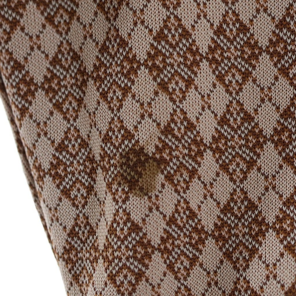 Needles(ニードルス) Poly Jacquard Track Jacket 総柄 ロゴ刺繍 トラックジャケット ブラウン/ピンク J0219