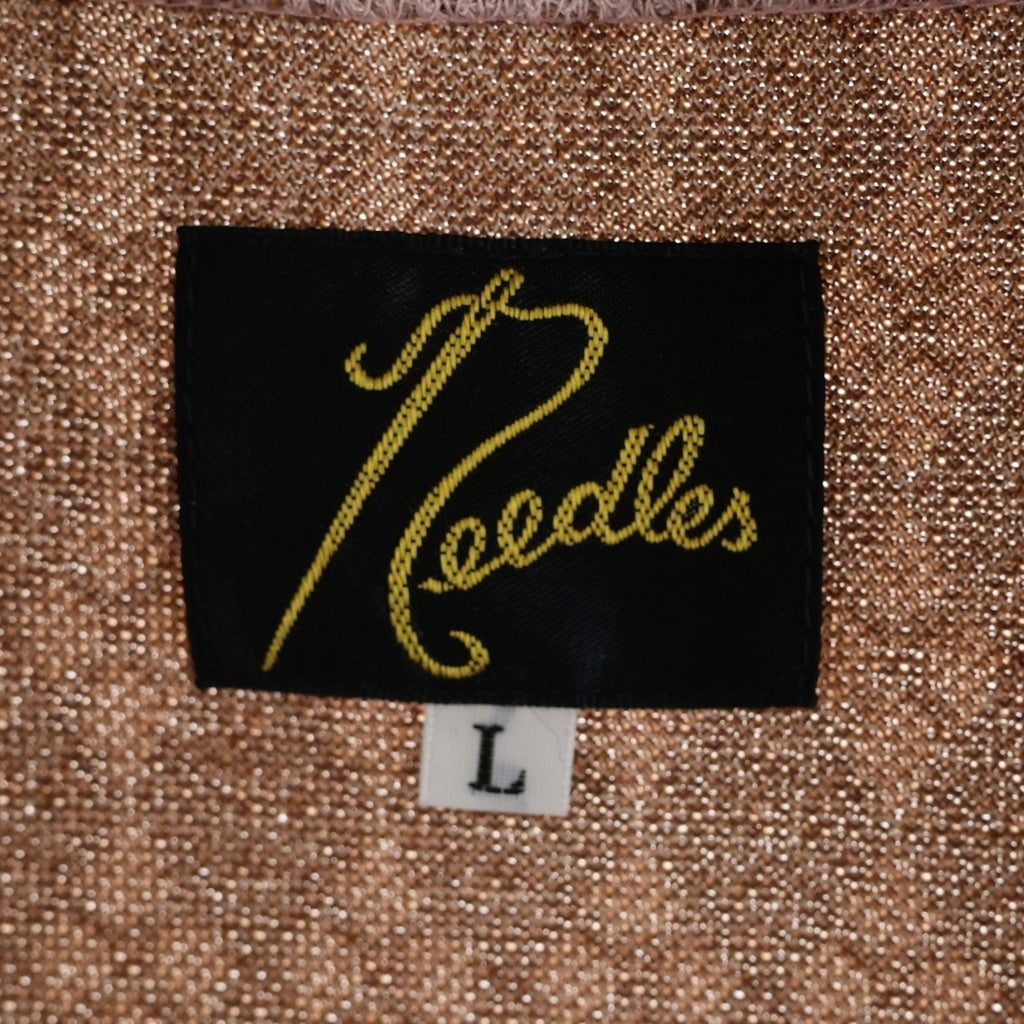 Needles(ニードルス) Poly Jacquard Track Jacket 総柄 ロゴ刺繍 トラックジャケット ブラウン/ピンク J0219
