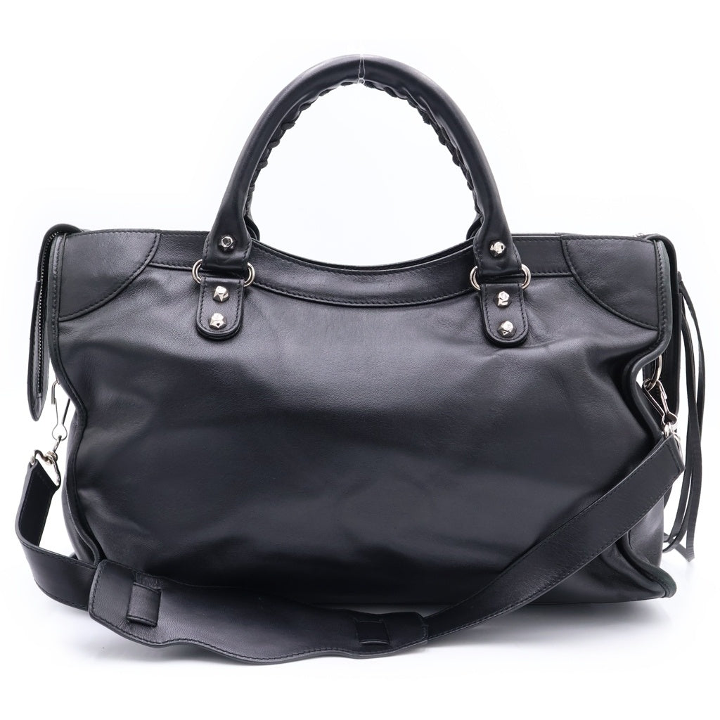 BALENCIAGA(バレンシアガ) 2WAY ザシティ ハンドバッグ フェイクレザー 115748 1000 J002123 ブラック レディース