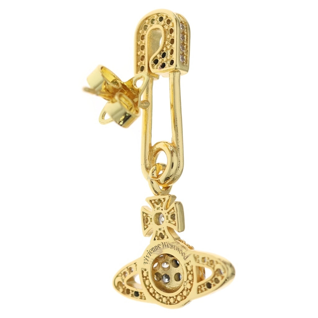 Vivienne Westwood(ヴィヴィアンウエストウッド) LUCRECE EARRINGS ルクルーゼ オーブ セーフティーピン ピアス ゴールド レディース