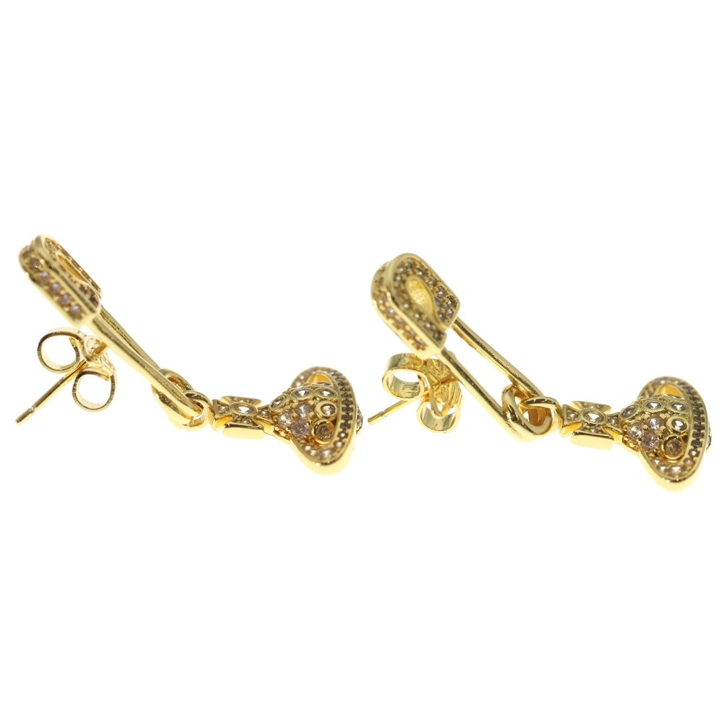 Vivienne Westwood(ヴィヴィアンウエストウッド) LUCRECE EARRINGS ルクルーゼ オーブ セーフティーピン ピアス ゴールド レディース