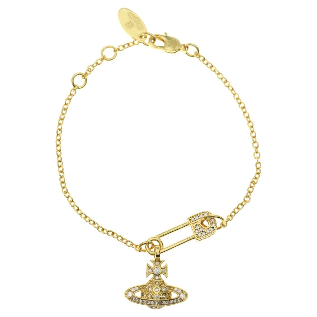 Vivienne Westwood(ヴィヴィアンウエストウッド) LUCRECE BRACELET ルクルーゼ ブレスレット オーブ セーフティーピン ゴールド