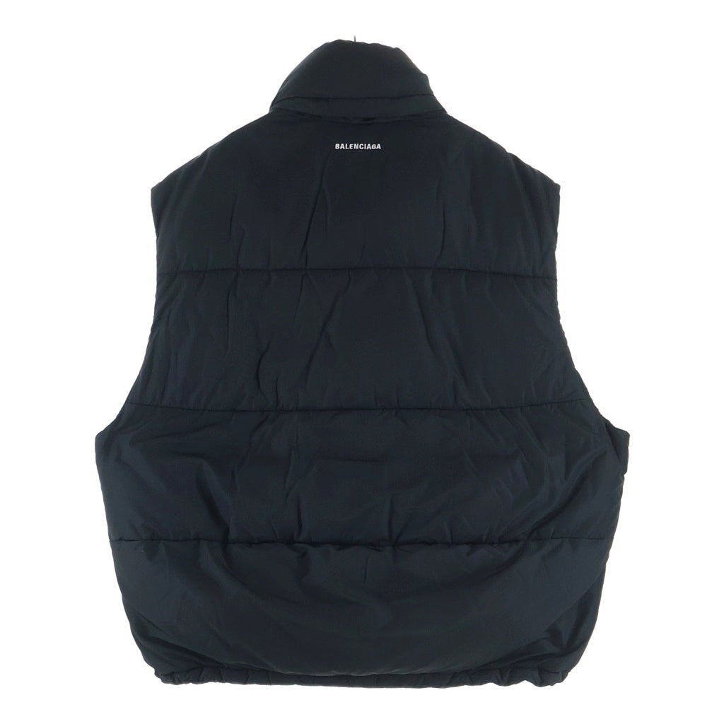 BALENCIAGA バレンシアガ 21SS batting vest ロゴ刺繍 パファー バッティング ベスト 642225 TYD36 ブラック BALENCIAGA(バレンシアガ) 21SS batting vest ロゴ刺繍 パファー