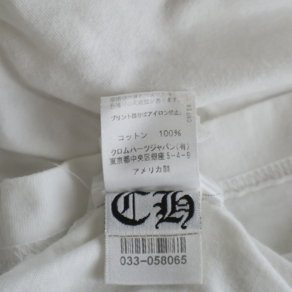 CHROME HEARTS(クロムハーツ) CH T-SHIRT LTD バックホースシュープリント 半袖Tシャツ ホワイト