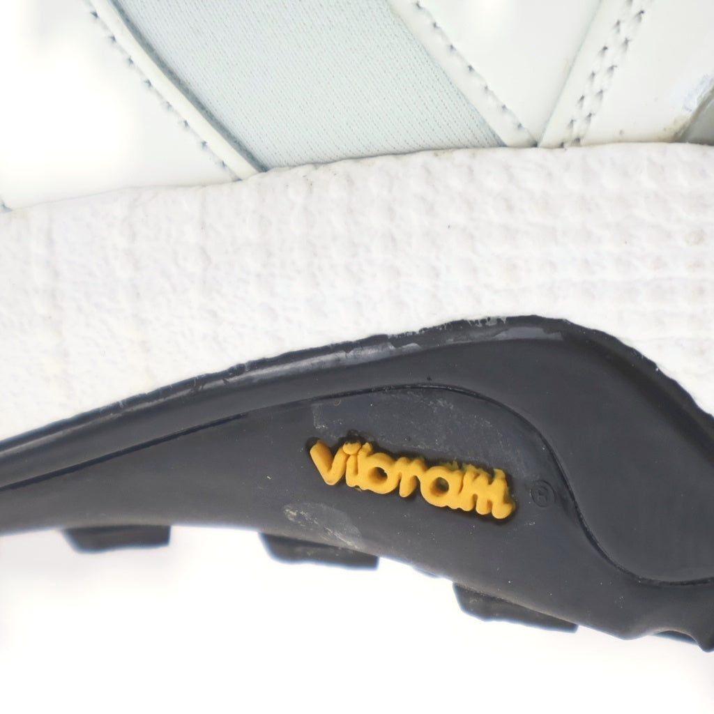WH(ダブルエイチ) フレンチキャップ レザー×ネオプレン VIBRAMソール ローカットスニーカー ホワイト