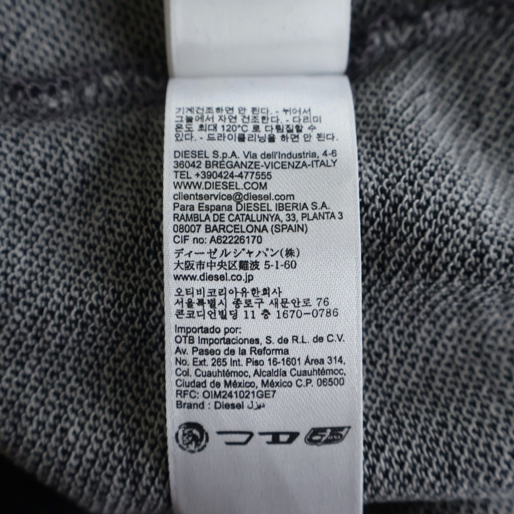 DIESEL(ディーゼル) 25AW S-BLAXTO-HOOD-ZIP ジップフーディ A199930PKAH ブラック