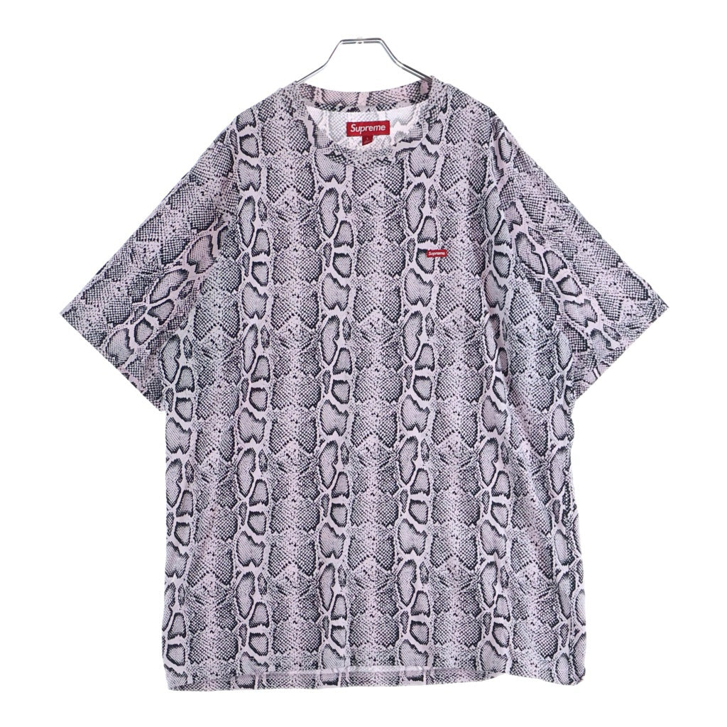 SUPREME(シュプリーム) 24SS Small Box Tee Snak スモールボックスロゴティー スネーク パイソン クルーネックTシャツ ピンク