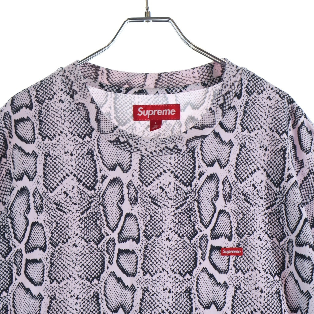 SUPREME(シュプリーム) 24SS Small Box Tee Snak スモールボックスロゴティー スネーク パイソン クルーネックTシャツ ピンク